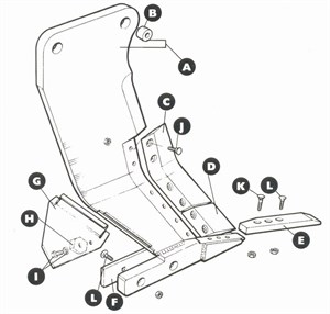 Slagplade for klemmemontering 331536 (G)